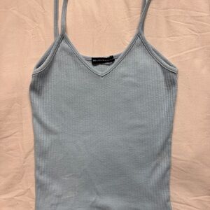 Brandy Melville Blue Ribbed Fitted Camisole